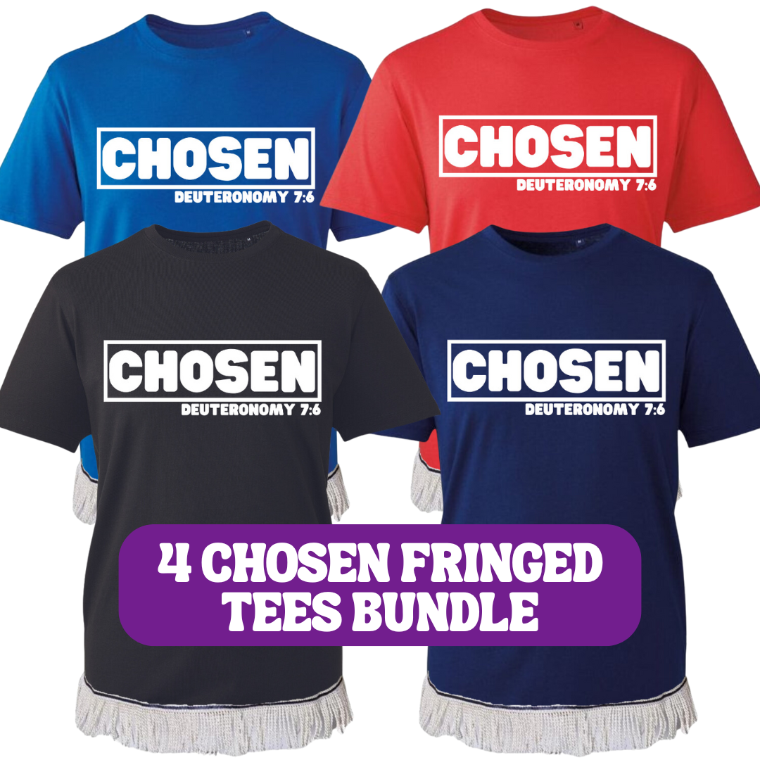 Men's CHOSEN Fringed T-Shirts Bundle (Size 3XL-5XL)
