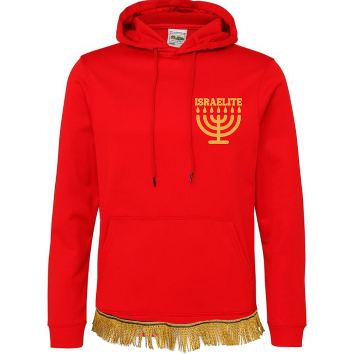 ISRAELITE Menorah Hoodie with Fringes