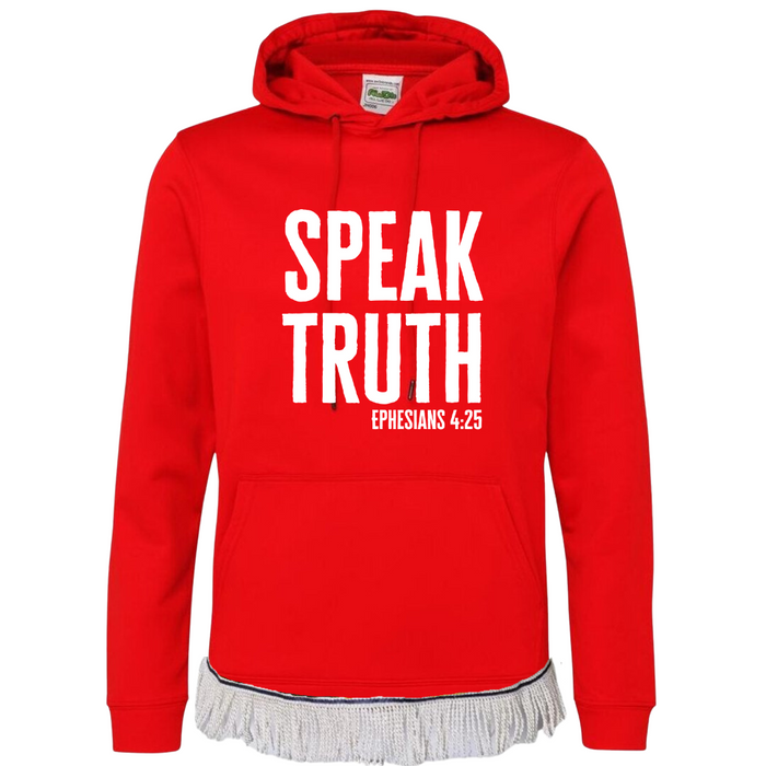Speak Truth Hoodie with Fringes