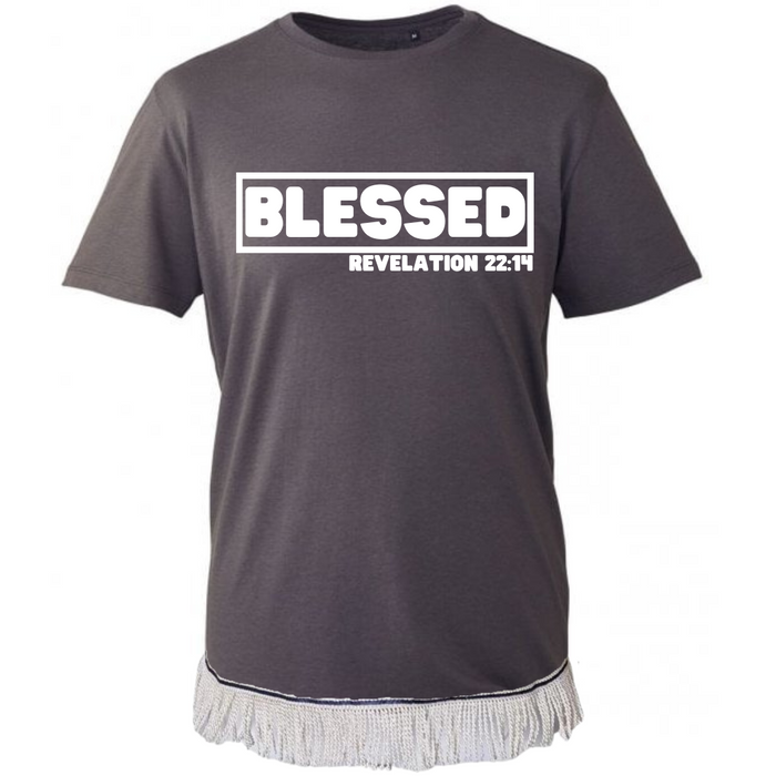 BLESSED Fringed T-Shirt