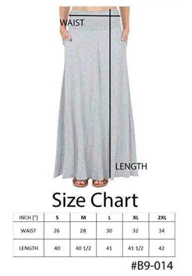 Plain Maxi Skirts with Pockets - Free Worldwide Shipping- Sew Royal US