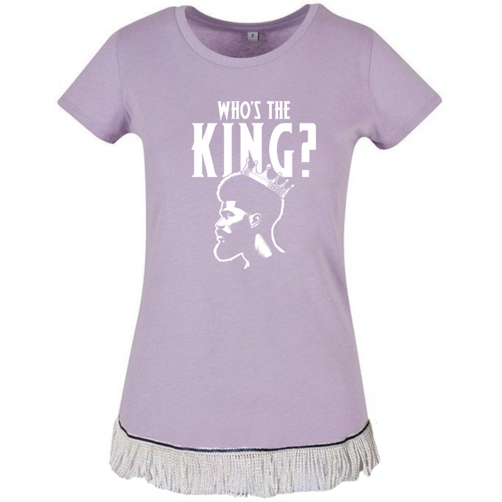 Who's The King Women's T-Shirt (White Vinyl) - Free Worldwide Shipping- Sew Royal US