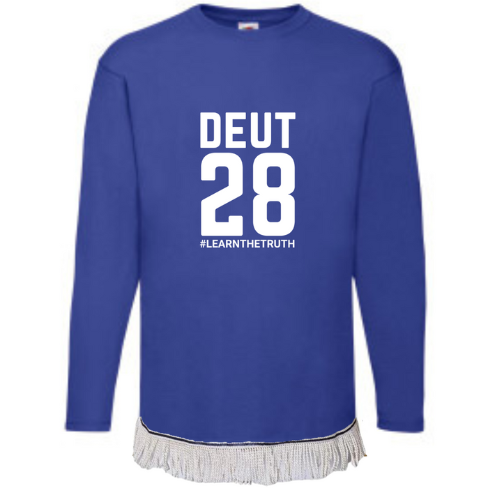 DEUT 28 Long Sleeve Fringed T-Shirt