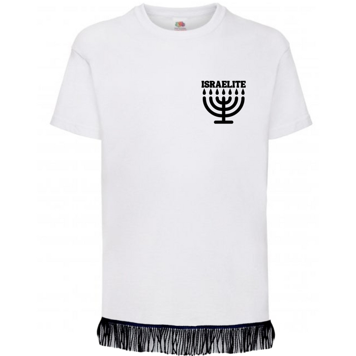 ISRAELITE Menorah Children's T-Shirt with Fringes (Unisex)
