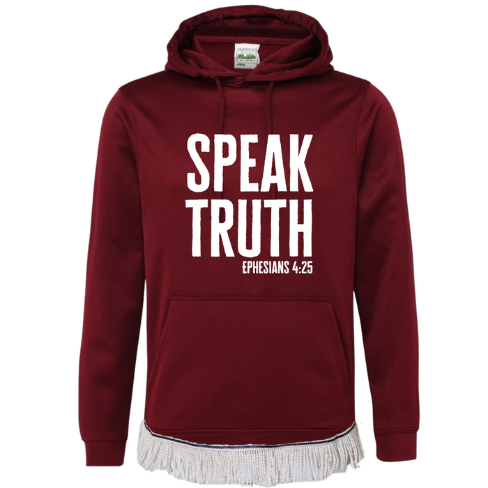 Speak Truth Hoodie with Fringes