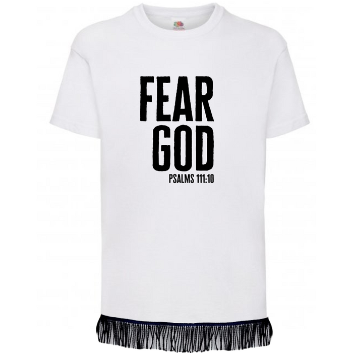 Fear God Children's T-Shirt with Fringes (Unisex)