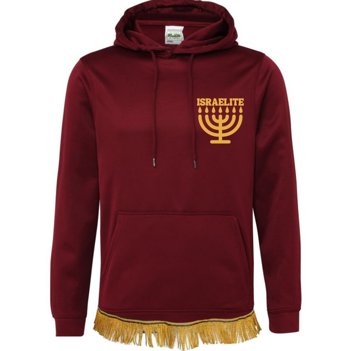 ISRAELITE Menorah Hoodie with Fringes