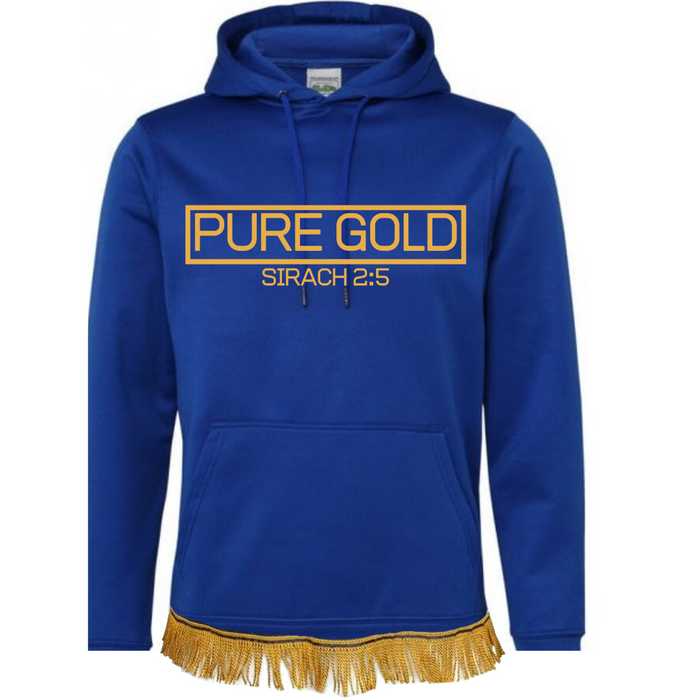 PURE GOLD Hoodie with Fringes