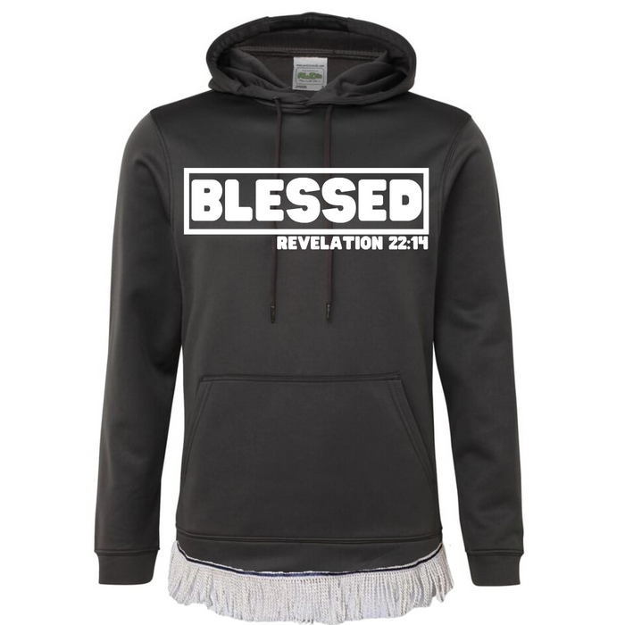 BLESSED Hoodie with Fringes