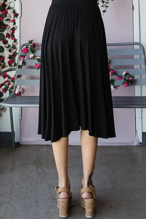 Plain Circle Midi Skirt with Pockets (4 Colors)