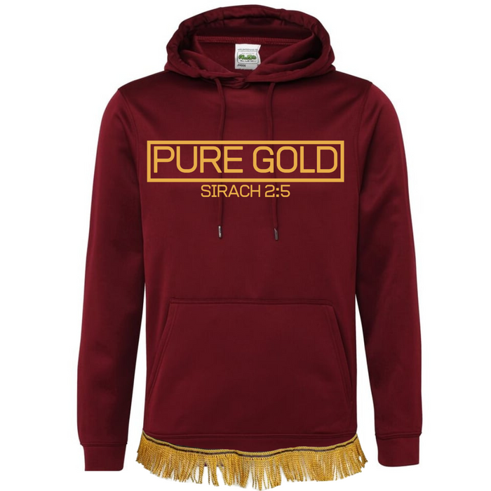 PURE GOLD Hoodie with Fringes