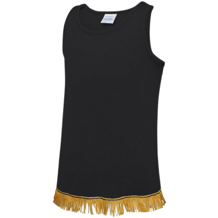 Kids Plain Active Fringed Tank Top