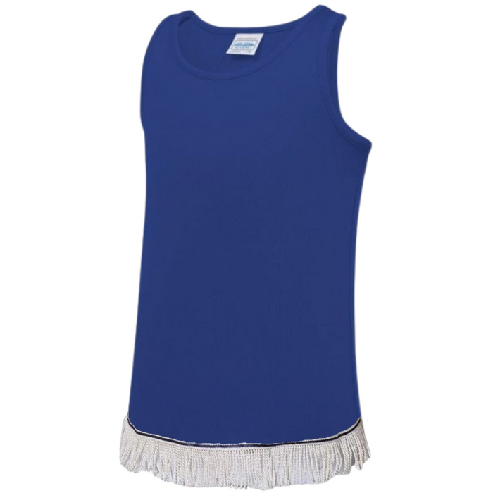 Kids Plain Active Fringed Tank Top