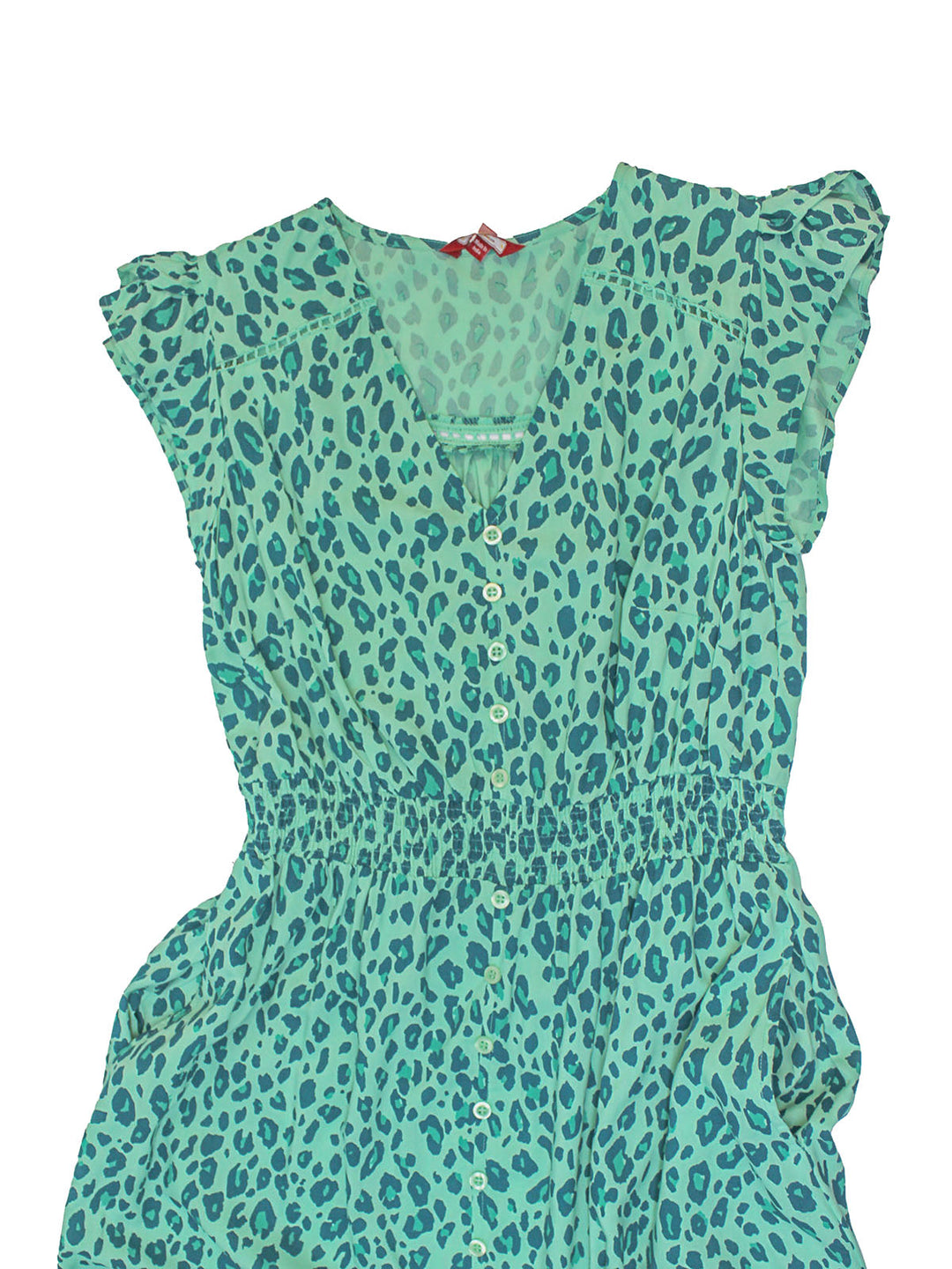 Leopard Print Cotton Lace Maxi Dress