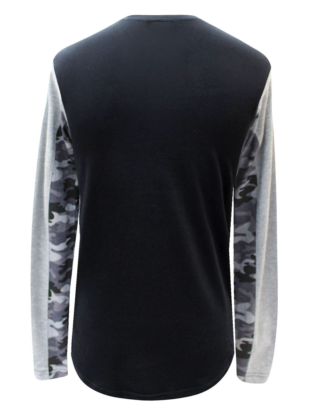 Men's Camo Long Sleeve T-Shirt with Fringes