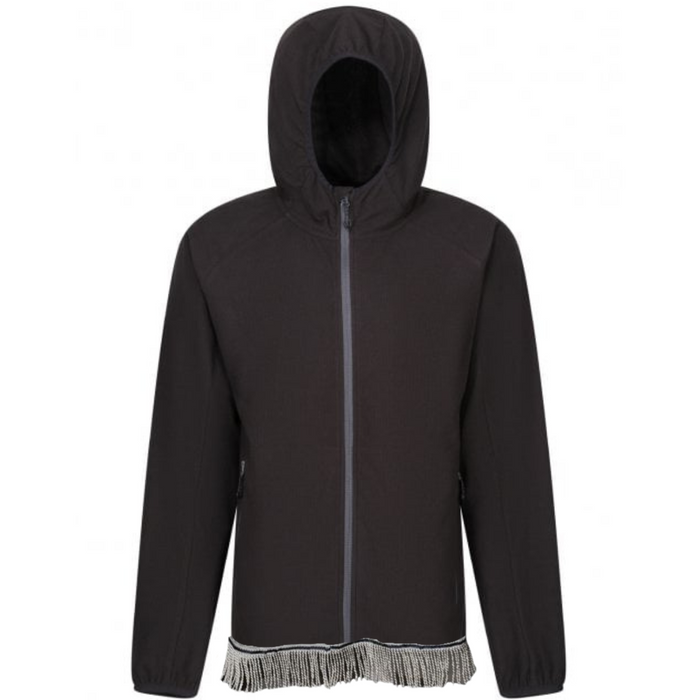 Hooded Full-Zip Fleece with Fringes
