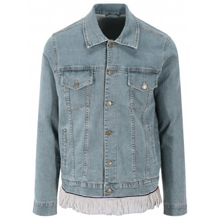 Men's Denim Jacket with Fringes