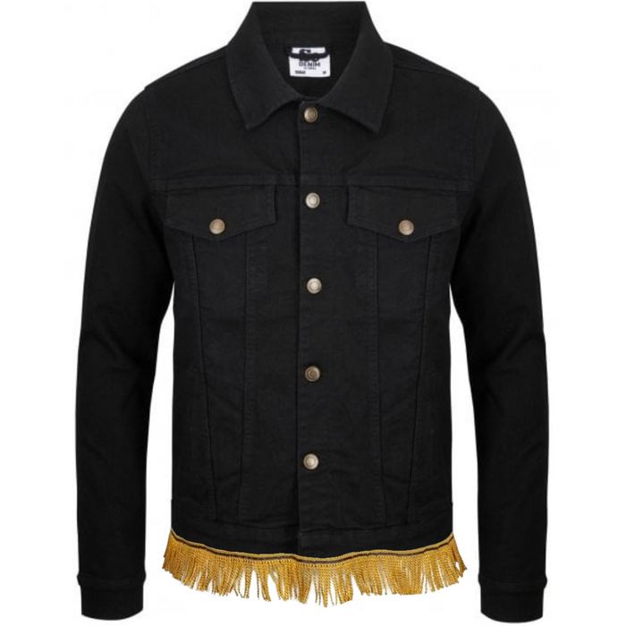 Men's Denim Jacket with Fringes