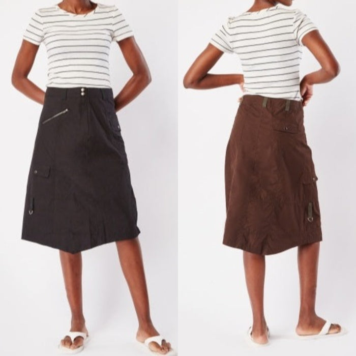 Cargo Midi Skirt with Pockets