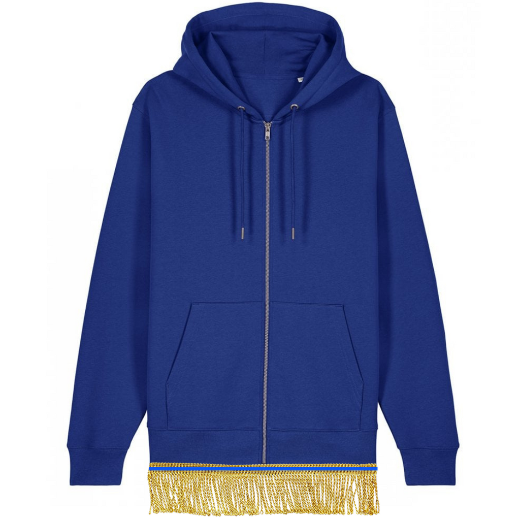 100% Organic Cotton Zipper Hoodie with Fringes | Hebrew