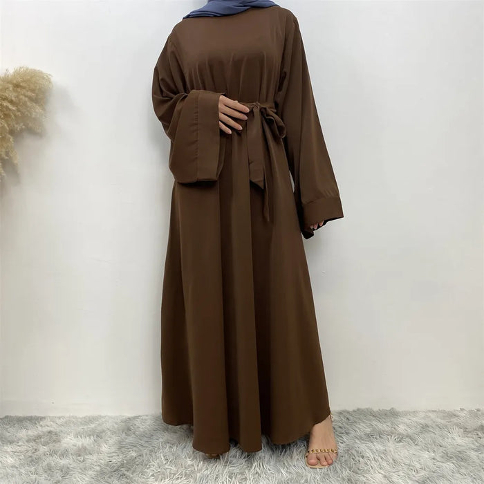 Wide Sleeve Belted Maxi Dress
