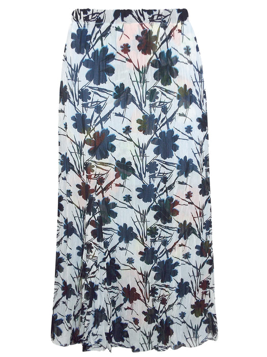 Reversible Crinkle Midi Skirt