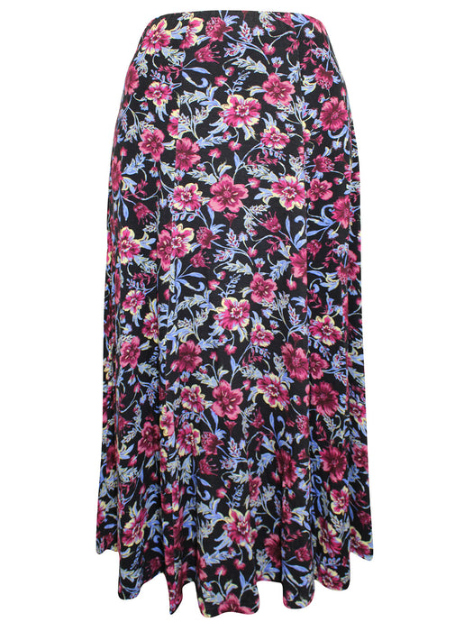 Vibrant Floral Midi Skirt