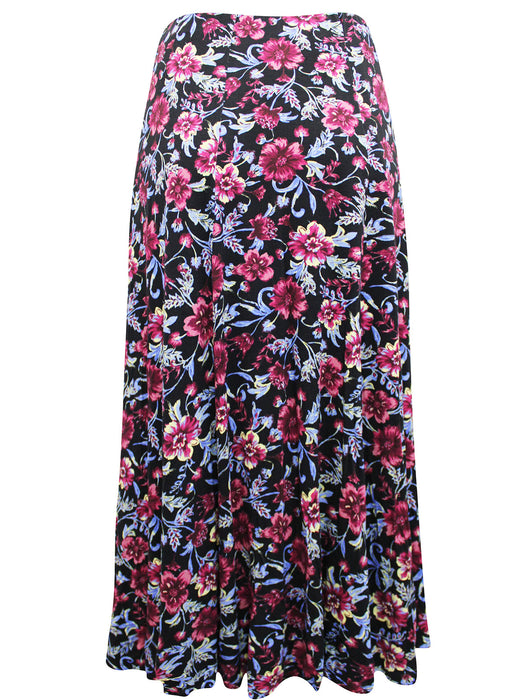 Vibrant Floral Midi Skirt