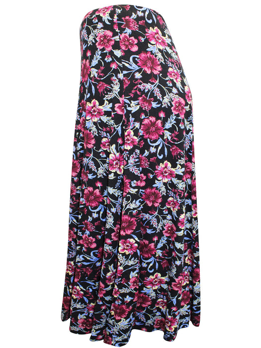 Vibrant Floral Midi Skirt