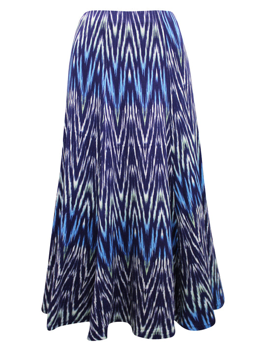Blue Jersey Midi Skirt