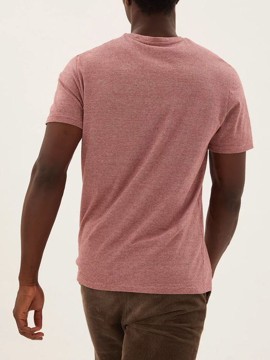 Men's Damask Front Pocket T-Shirt with Fringes