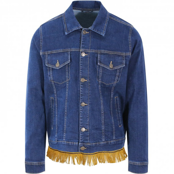 Men's Denim Jacket with Fringes