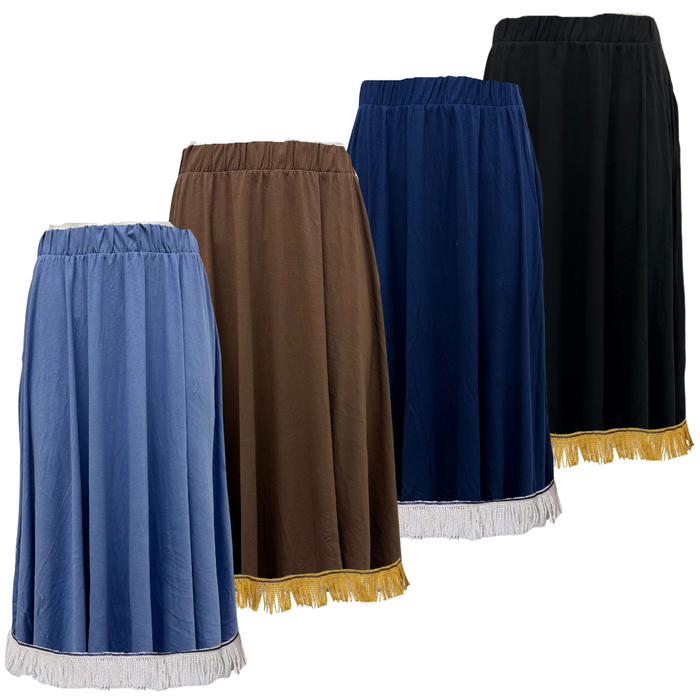 Plain Circle Midi Skirt with Pockets (4 Colors)