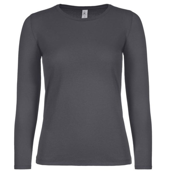 Women's Plain Long Sleeve Fringed T-Shirt