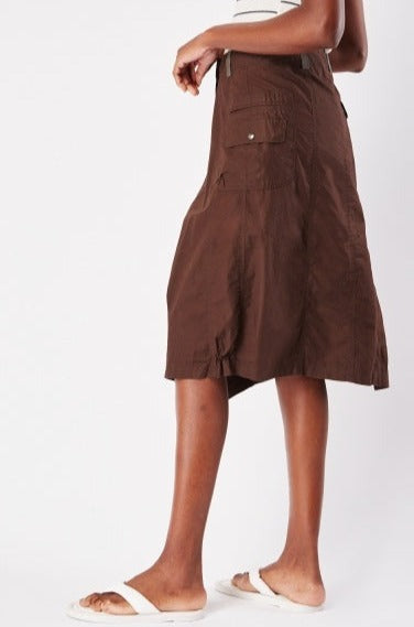 Cargo Midi Skirt with Pockets