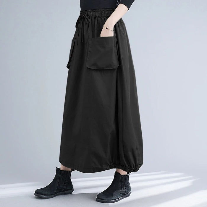 Cargo Midi Skirt with Pockets