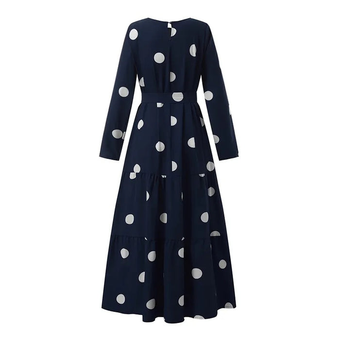 Polka Dot Printed Maxi Dress