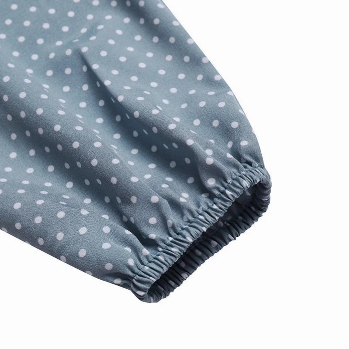 Ruffled Hem Polka Dot Maxi Dress