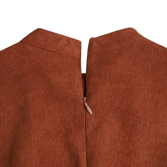 Corduroy Maxi Dress w/ Pockets