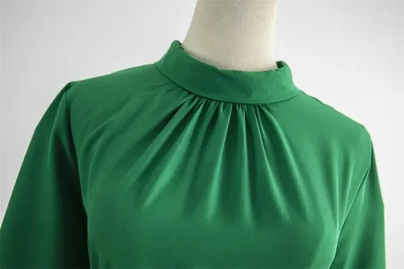 Long Sleeve A-Line Maxi Dress