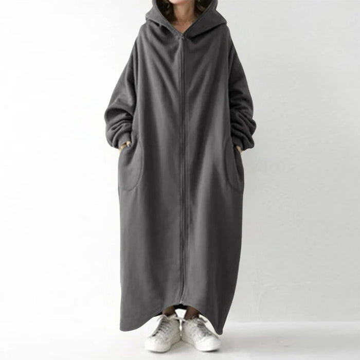 Women's Oversized Maxi Zipper Hoodie
