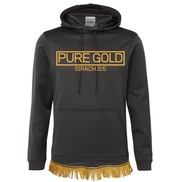 PURE GOLD Hoodie with Fringes