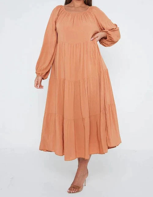 Long Sleeve Tiered Maxi Dress