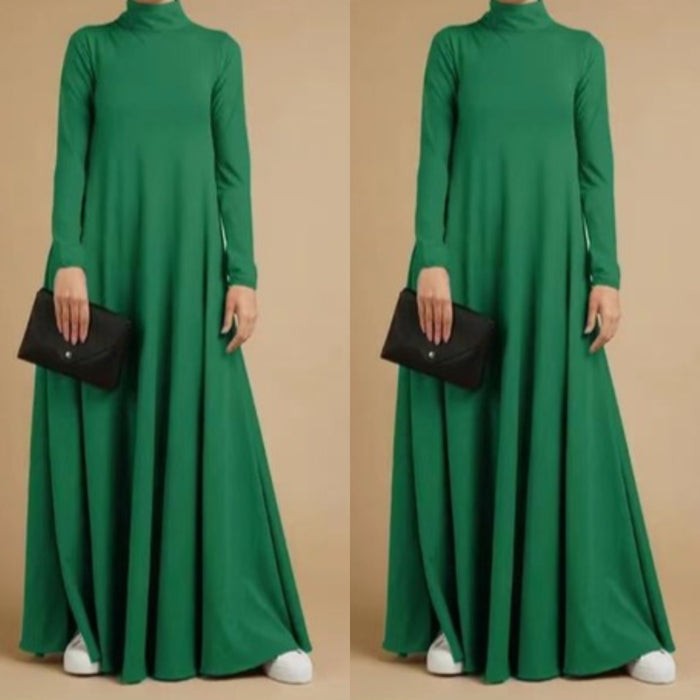 Turtleneck Maxi Dress with Pockets