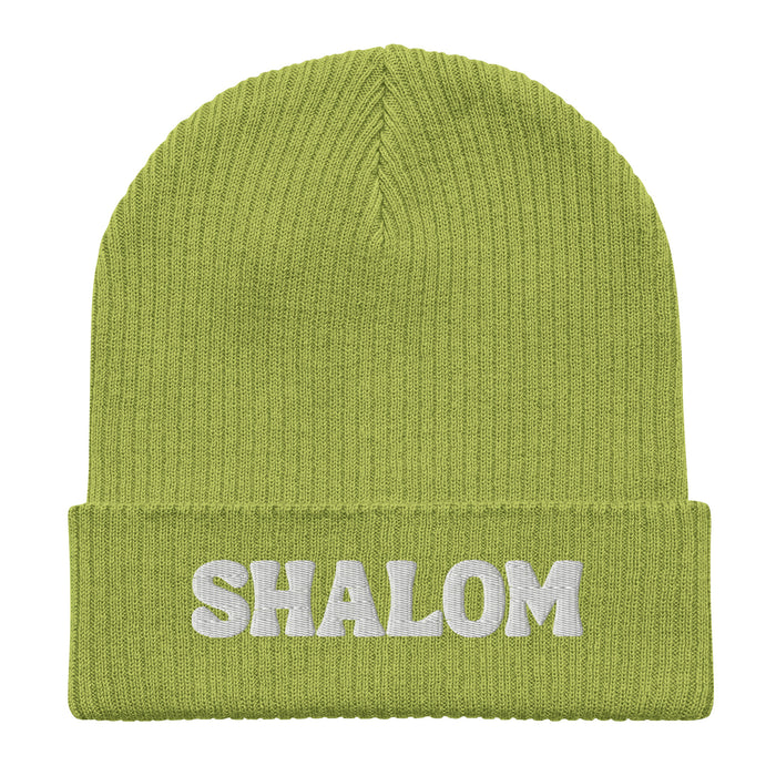 SHALOM Embroidered Organic Beanie