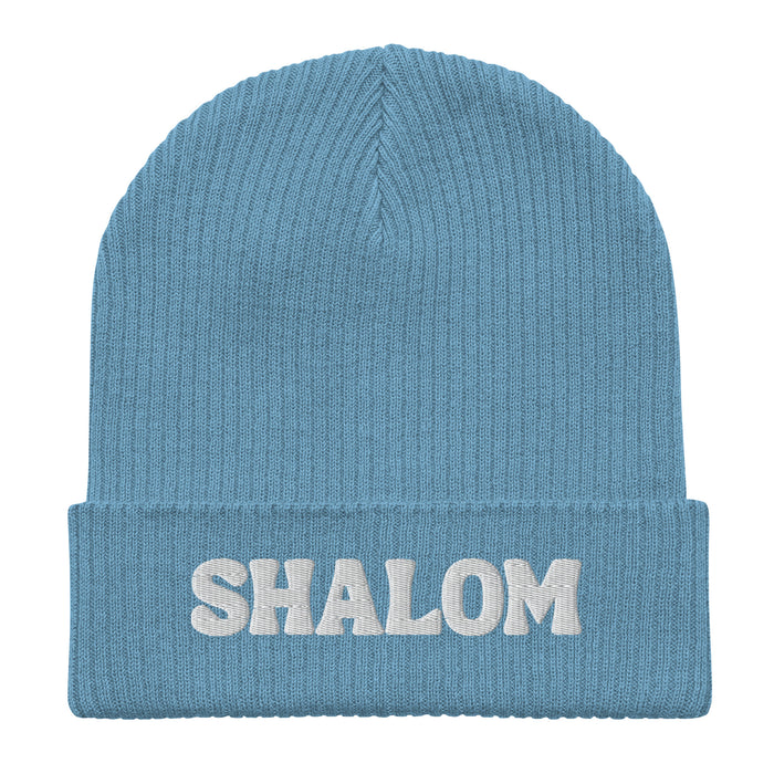 SHALOM Embroidered Organic Beanie