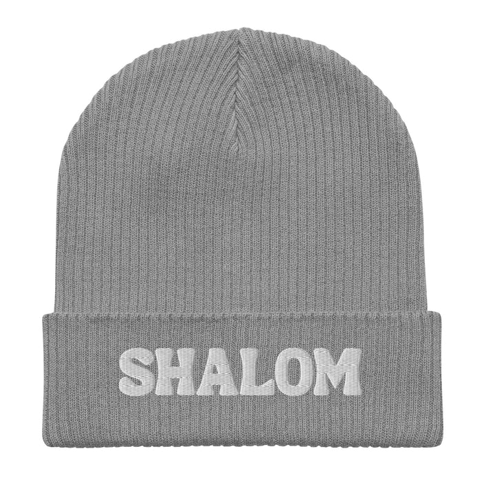 SHALOM Embroidered Organic Beanie