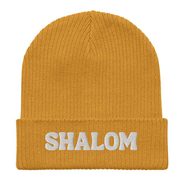 SHALOM Embroidered Organic Beanie