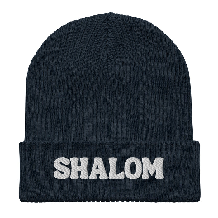SHALOM Embroidered Organic Beanie