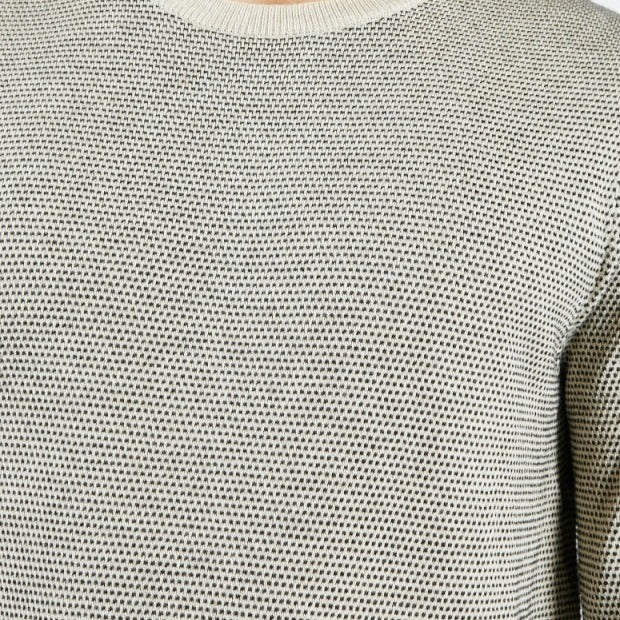 Men's Speckled Cotton Sweater with Fringes